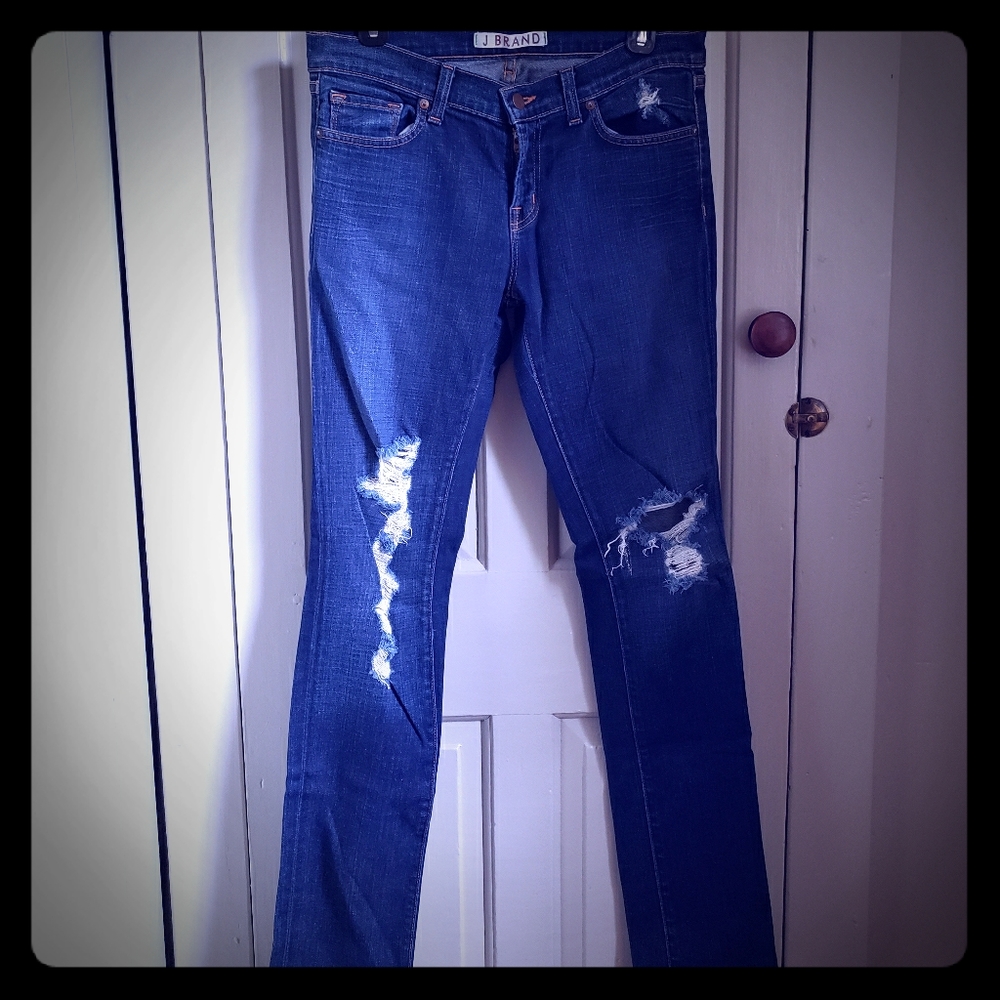 J Brand torn skinny jeans 29